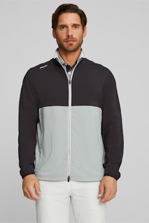 Monterey Men's Golf Windbreaker, PUMA Black-Slate Sky, extralarge-GBR