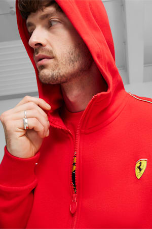 Scuderia Ferrari Men's Motorsport Race Hooded Sweat Jacket, Rosso Corsa, extralarge-GBR