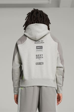 PUMA x PLEASURES Hoodie, Light Gray Heather, extralarge-GBR