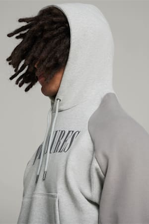 PUMA x PLEASURES Hoodie, Light Gray Heather, extralarge-GBR