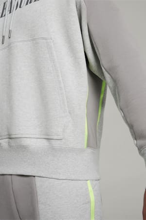 PUMA x PLEASURES Hoodie, Light Gray Heather, extralarge-GBR