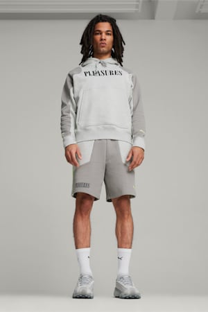 PUMA x PLEASURES Hoodie, Light Gray Heather, extralarge-GBR