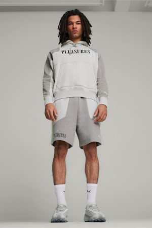 PUMA x PLEASURES Shorts, Light Gray Heather, extralarge-GBR