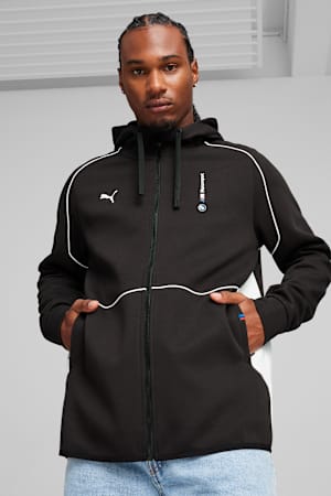 BMW M Motorsport Men's Hooded Motorsport Sweat Jacket, PUMA Black, extralarge-GBR