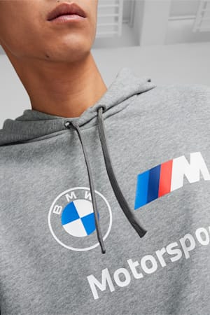 BMW M Motorsport ESS Men's Hoodie, Medium Gray Heather, extralarge-GBR