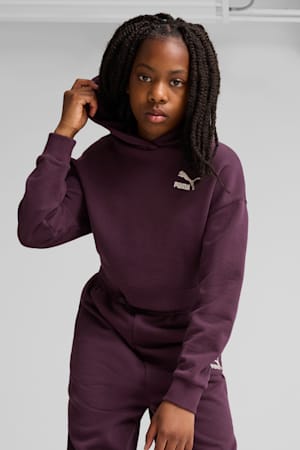 BETTER CLASSICS Girls' Hoodie, Midnight Plum, extralarge-GBR