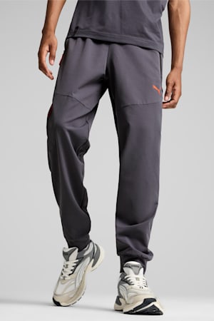 PUMATECH Men's Track Pants, Galactic Gray-Redmazing, extralarge-GBR