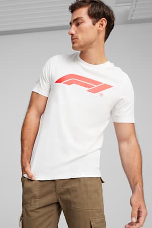 F1® Essentials Men's Motorsport Logo Tee, PUMA White, extralarge-GBR