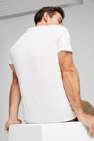 F1® Essentials Men's Motorsport Logo Tee, PUMA White, extralarge-GBR