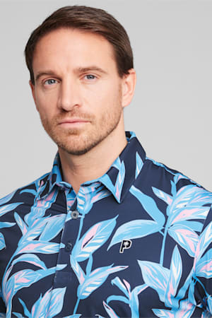 PUMA x PALM TREE CREW Men's Golf Polo, Deep Navy-Regal Blue, extralarge-GBR