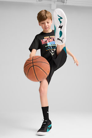 Basketball Crowd Craze Tee Youth, PUMA Black, extralarge-GBR