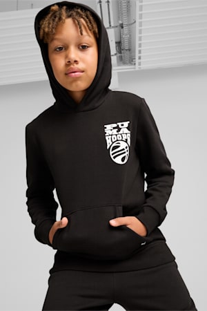 Basketball Blueprint Hoodie Youth, PUMA Black, extralarge-GBR