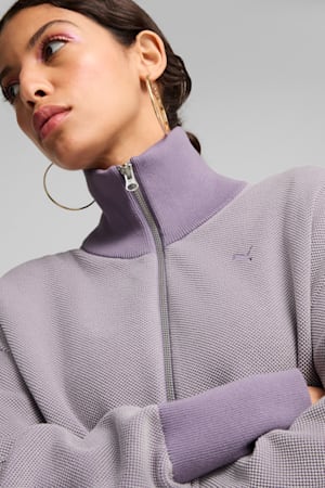 YONA Full-Zip Cardigan Women, Pale Plum, extralarge-GBR
