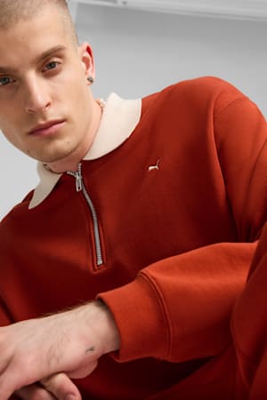 MMQ Quarter-Zip Crew, Mars Red, extralarge-GBR
