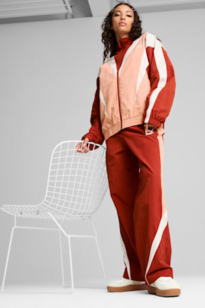 CLUB DE COURSE Track Jacket Unisex, Deeva Peach-Mars Red, extralarge-GBR