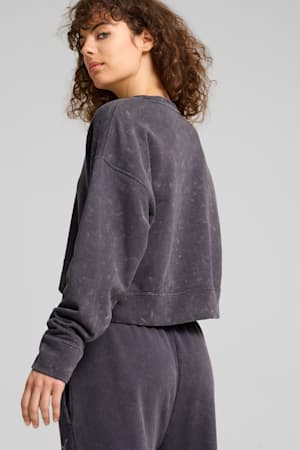 DARE TO Relaxed Washed Crew Women, Galactic Gray, extralarge-GBR