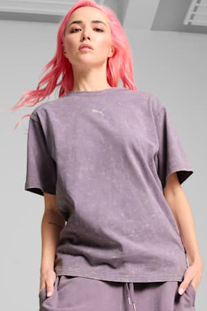 DARE TO Relaxed Washed Tee Women, Pale Plum, extralarge-GBR