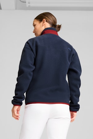Charley Full-Zip Fleece Golf Top Women, Deep Navy-Intense Red, extralarge-GBR