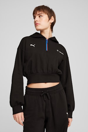 BMW M Motorsport ESS+ Half-Zip Hoodie Women, PUMA Black, extralarge-GBR