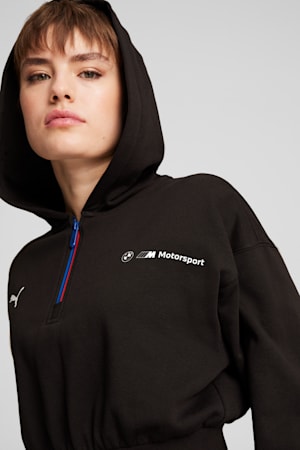 BMW M Motorsport ESS+ Half-Zip Hoodie Women, PUMA Black, extralarge-GBR