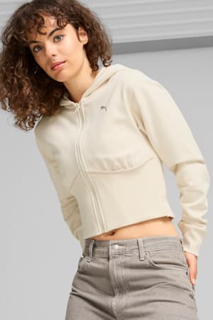 DARE TO Cropped Hoodie Women, Alpine Snow, extralarge-GBR