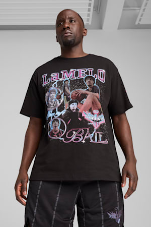 Melo Iridescent Hornets Basketball Tee Men, PUMA Black, extralarge-GBR
