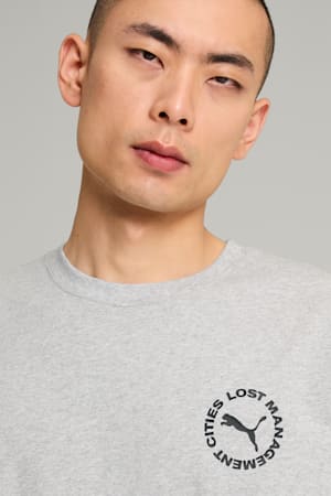 PUMA x LMC Cat Tee Men, Light Gray Heather, extralarge-GBR