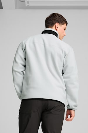 Quarter-Zip Fleece Golf Top Men, Ash Gray-PUMA Black, extralarge-GBR