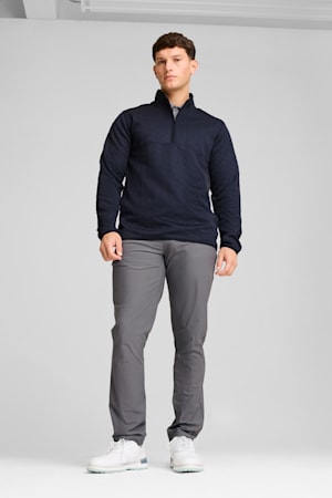 PUMA x ARNOLD PALMER Jacquard Quarter-Zip Top Men, Deep Navy, extralarge-GBR