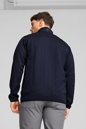 PUMA x ARNOLD PALMER Jacquard Quarter-Zip Top Men, Deep Navy, extralarge-GBR
