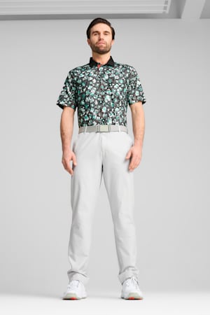 CLOUDSPUN Abstract Camo Golf Polo Men, PUMA Black-Aquatic, extralarge-GBR