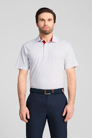 MATTR Burgh Golf Polo Men, White Glow-Deep Navy, extralarge-GBR