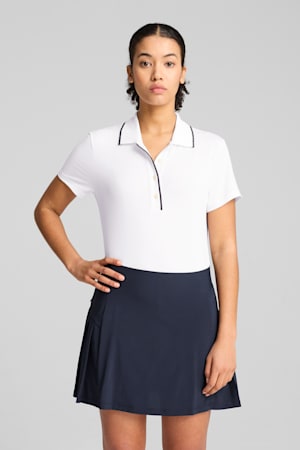 CLOUDSPUN Bridges Short Sleeve Golf Polo Women, White Glow, extralarge-GBR