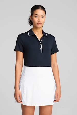 CLOUDSPUN Bridges Short Sleeve Golf Polo Women, Deep Navy, extralarge-GBR