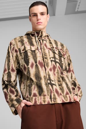PALAIS ARTISAN Seersucker Jacket Men, Chocotart, extralarge-GBR