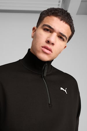WARDROBE ESS Relaxed Half Zip Crew Men, PUMA Black, extralarge-GBR