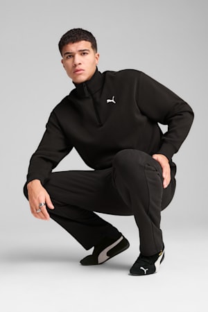 WARDROBE ESS Relaxed Half Zip Crew Men, PUMA Black, extralarge-GBR