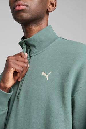 WARDROBE ESS Relaxed Half Zip Crew Men, Green Moon, extralarge-GBR