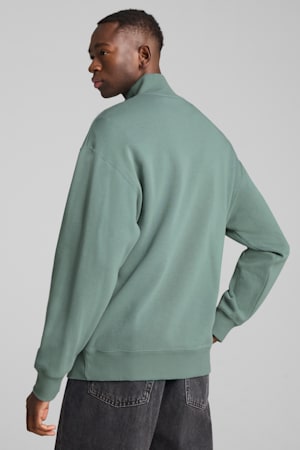 WARDROBE ESS Relaxed Half Zip Crew Men, Green Moon, extralarge-GBR