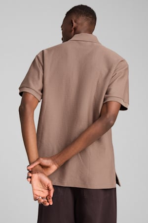 PREMIUM Essentials Relaxed Jacquard Polo Unisex, Totally Taupe, extralarge-GBR