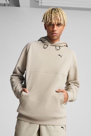 PUMATECH DELTAKNIT Relaxed Hoodie Men, Desert Dust, extralarge-GBR