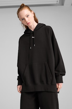 WARDROBE ESS Oversized Hoodie Women, PUMA Black, extralarge-GBR