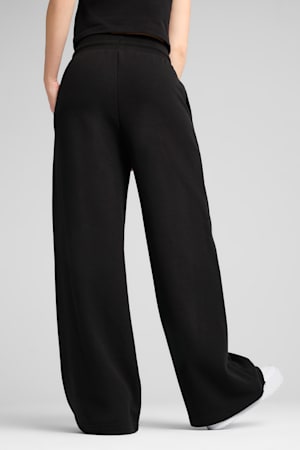 Wardrobe Essentials Relaxed Wide Leg Sweatpants Women, PUMA Black, extralarge-GBR