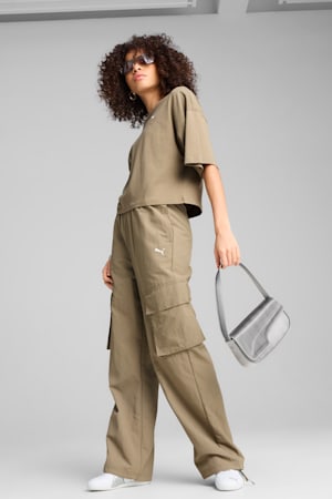 WARDROBE Essentials Relaxed Woven Cargo Pants Women, Velvet Moss, extralarge-GBR