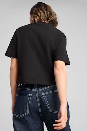 WARDROBE Essentials Ribbed Relaxed Tee Women, PUMA Black, extralarge-GBR