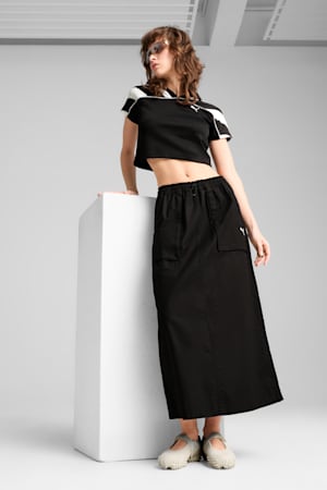 FUTURE.PUMA.ARCHIVE Zip-Off Maxi Woven Skirt Women, PUMA Black, extralarge-GBR