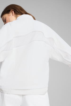 DARE TO Oversized Zip-Off Woven Jacket Women, PUMA White, extralarge-GBR