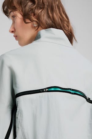 DARE TO Oversized Zip-Off Woven Jacket Women, Flat Light Gray, extralarge-GBR