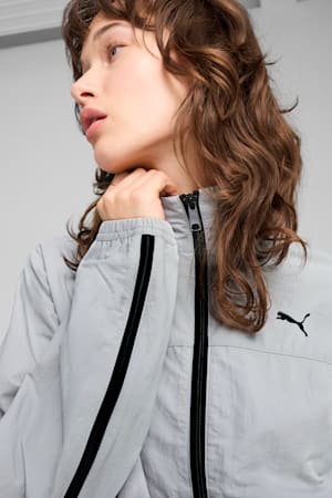 DARE TO Oversized Zip-Off Woven Jacket Women, Flat Light Gray, extralarge-GBR