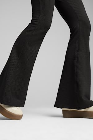 DARE TO Textured Flared Leggings Women, PUMA Black, extralarge-GBR